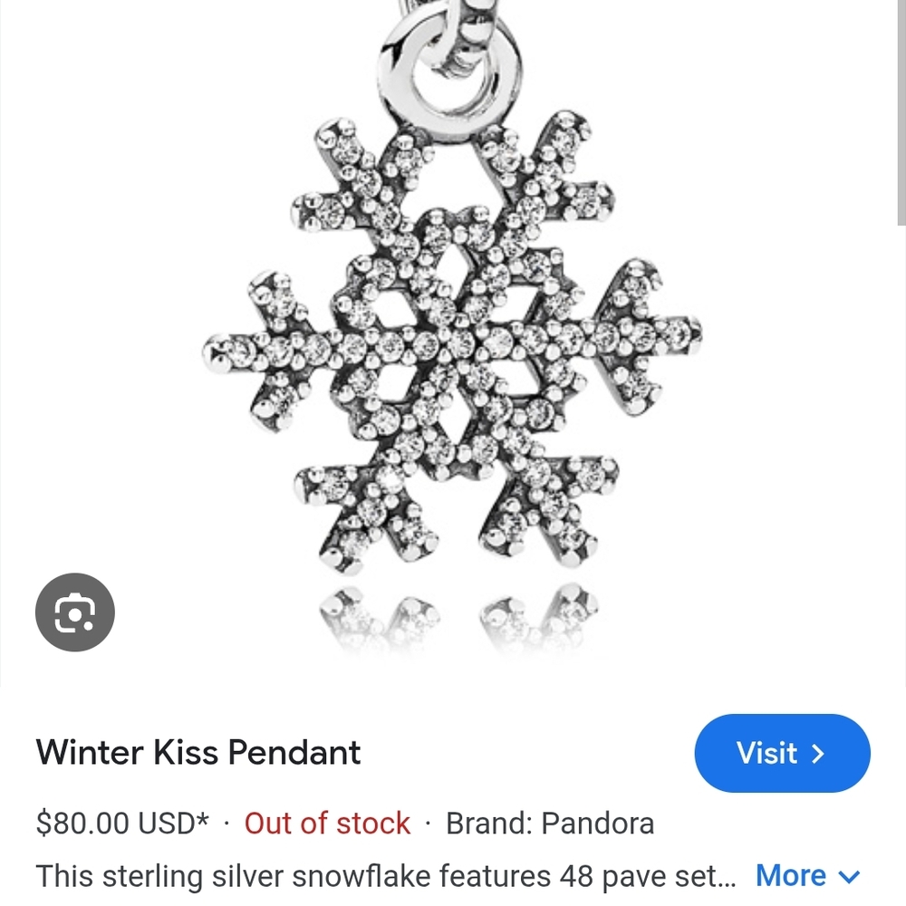 Pandora Silver Snowflake Pendant
